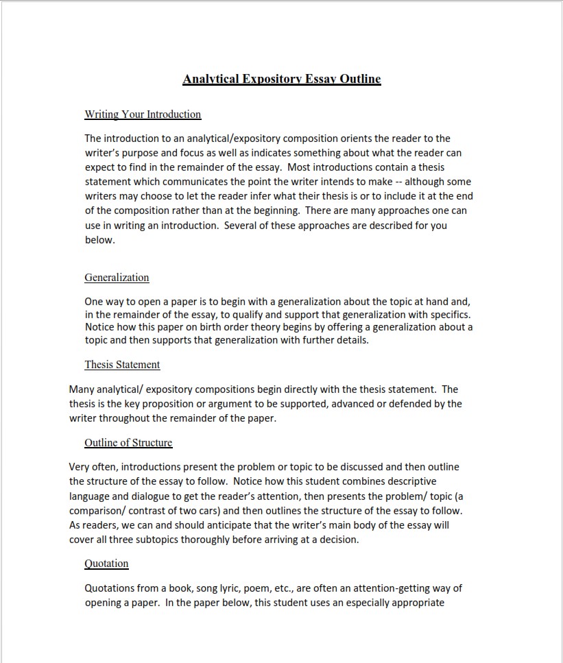 analytical expository essay