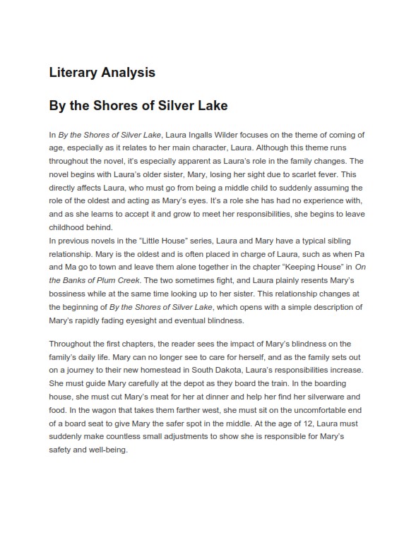 Literary Analysis Essay Outline Template Samples