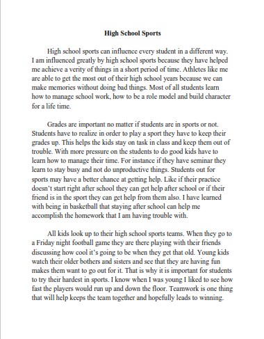 persuasive essay examples on sports
