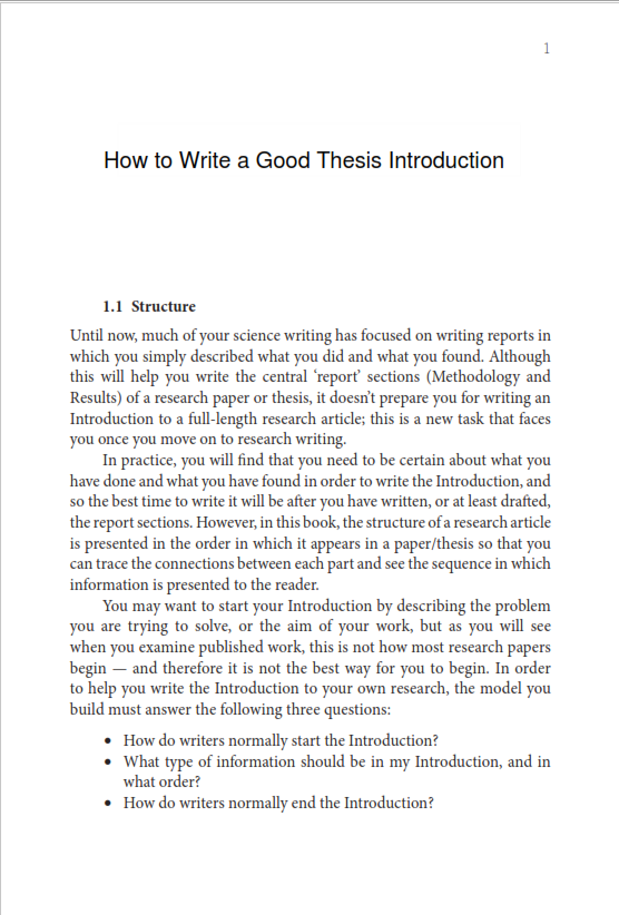 Beginner’s Guide to Write a Great Thesis Introduction